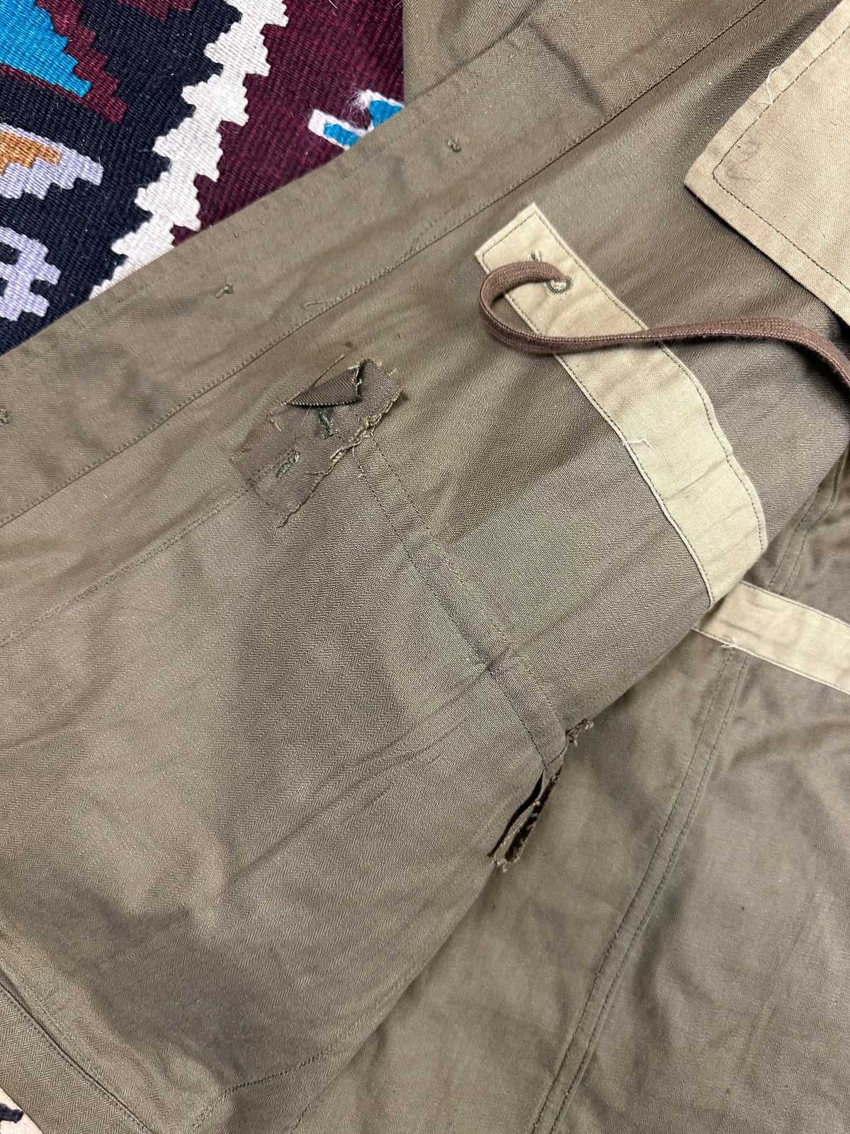French army M47 HBT tan brown field coat Large 22