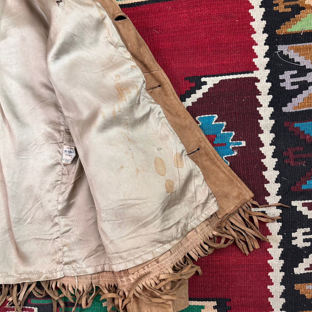 Vintage 60s/70s buckskin deer suede fringe jacket tagged 40 fits medium by Skälar
