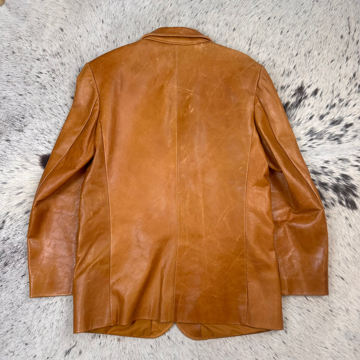 Brown steerhide western sport coat jacket Large approx 40