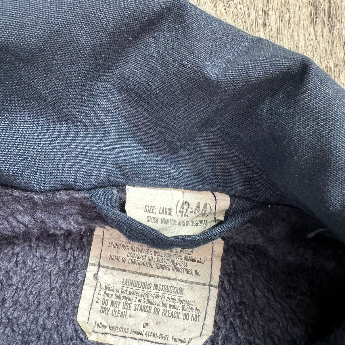 1990 aramid navy blue A2 deck jacket Large (42-44)