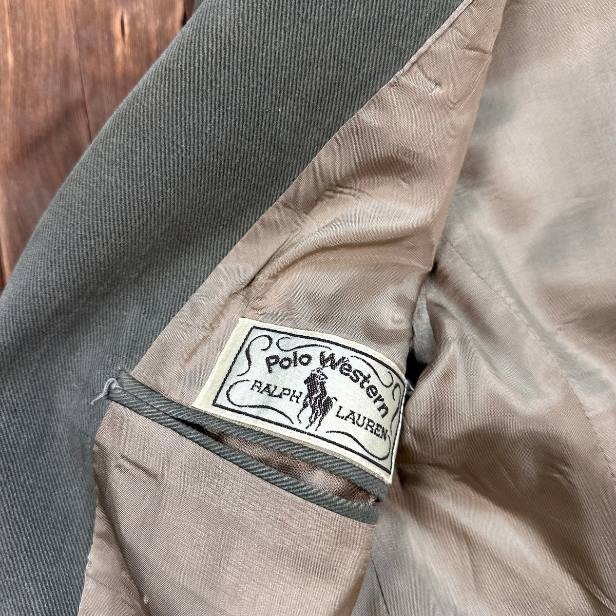 Vintage Polo Western by Ralph Lauren cotton twill sport coat tagged 40R