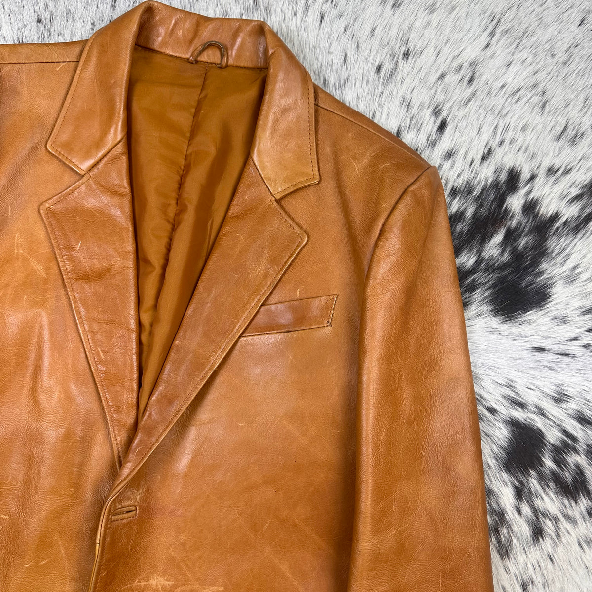 Brown steerhide western sport coat jacket Large approx 40