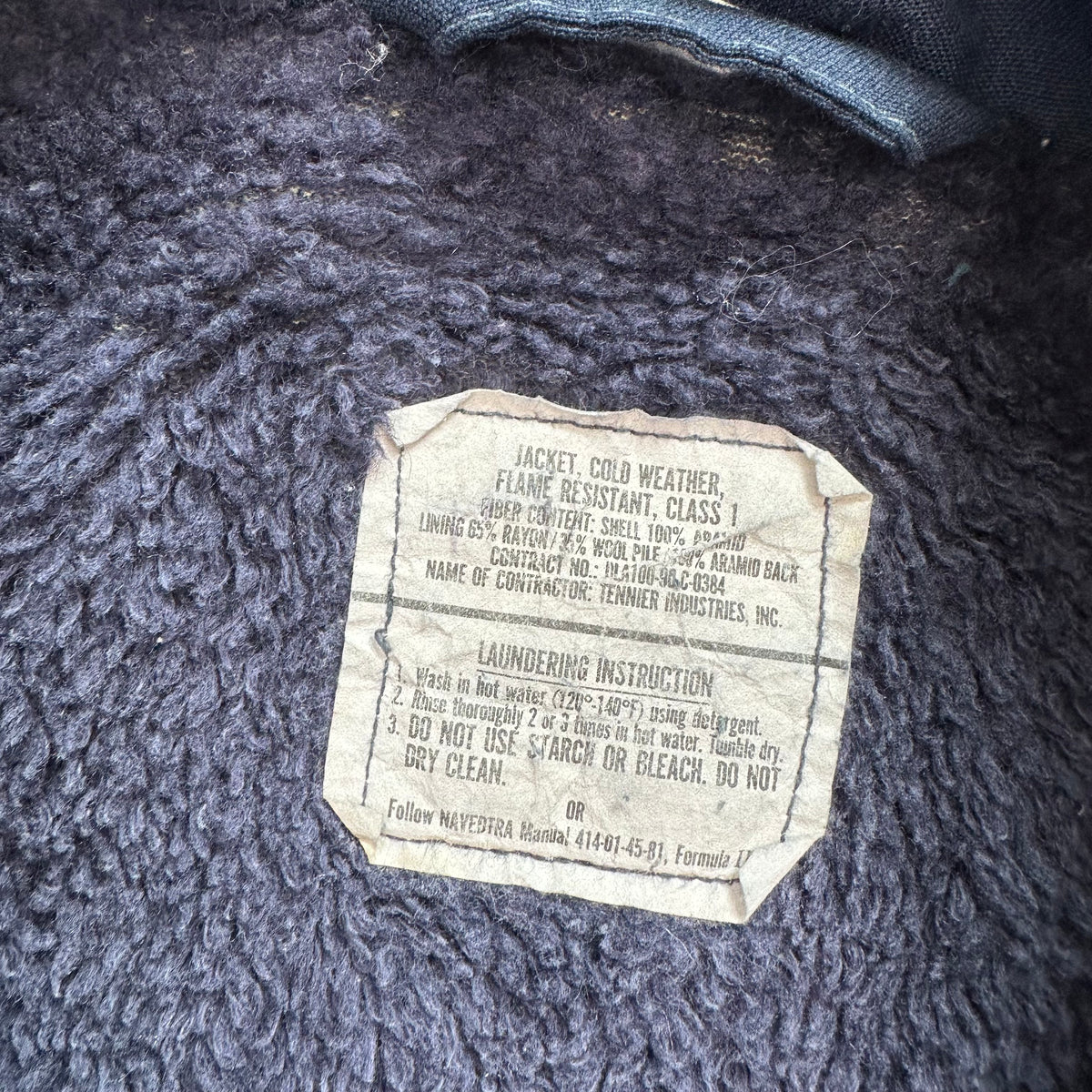 1990 aramid navy blue A2 deck jacket Large (42-44)