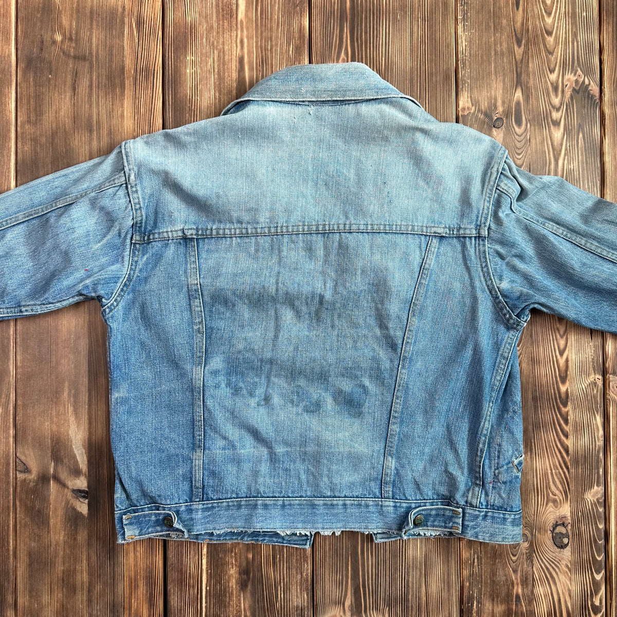 ELY type 2 style pleated front selvedge denim jacket medium approx 40/42