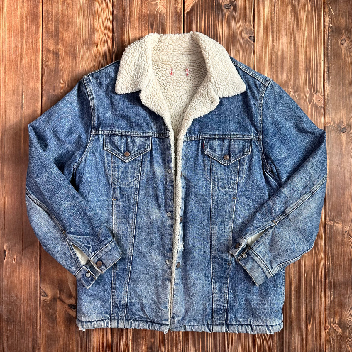 Levi’s sherpa pile coat size 42 fits large late 70/80s