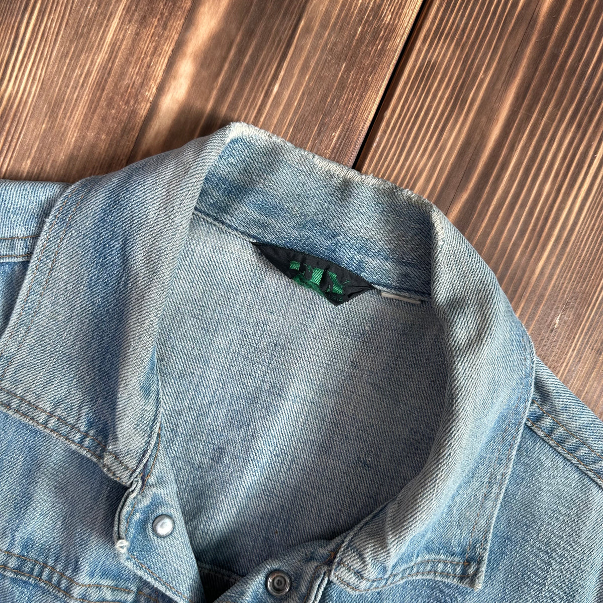 ELY type 2 style pleated front selvedge denim jacket medium approx 40/42