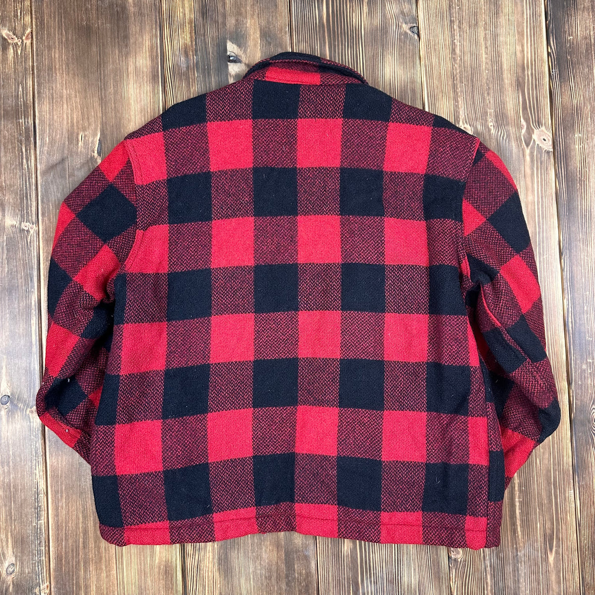 Buffalo Plaid red black wool jacket size medium