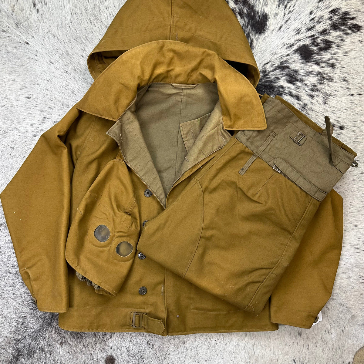 1992 dated Russian tan tanker full suit set fully lined plus mask 46-2 fits large