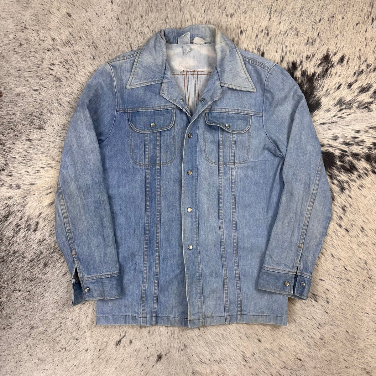 70s Sears denim short bleached Medium