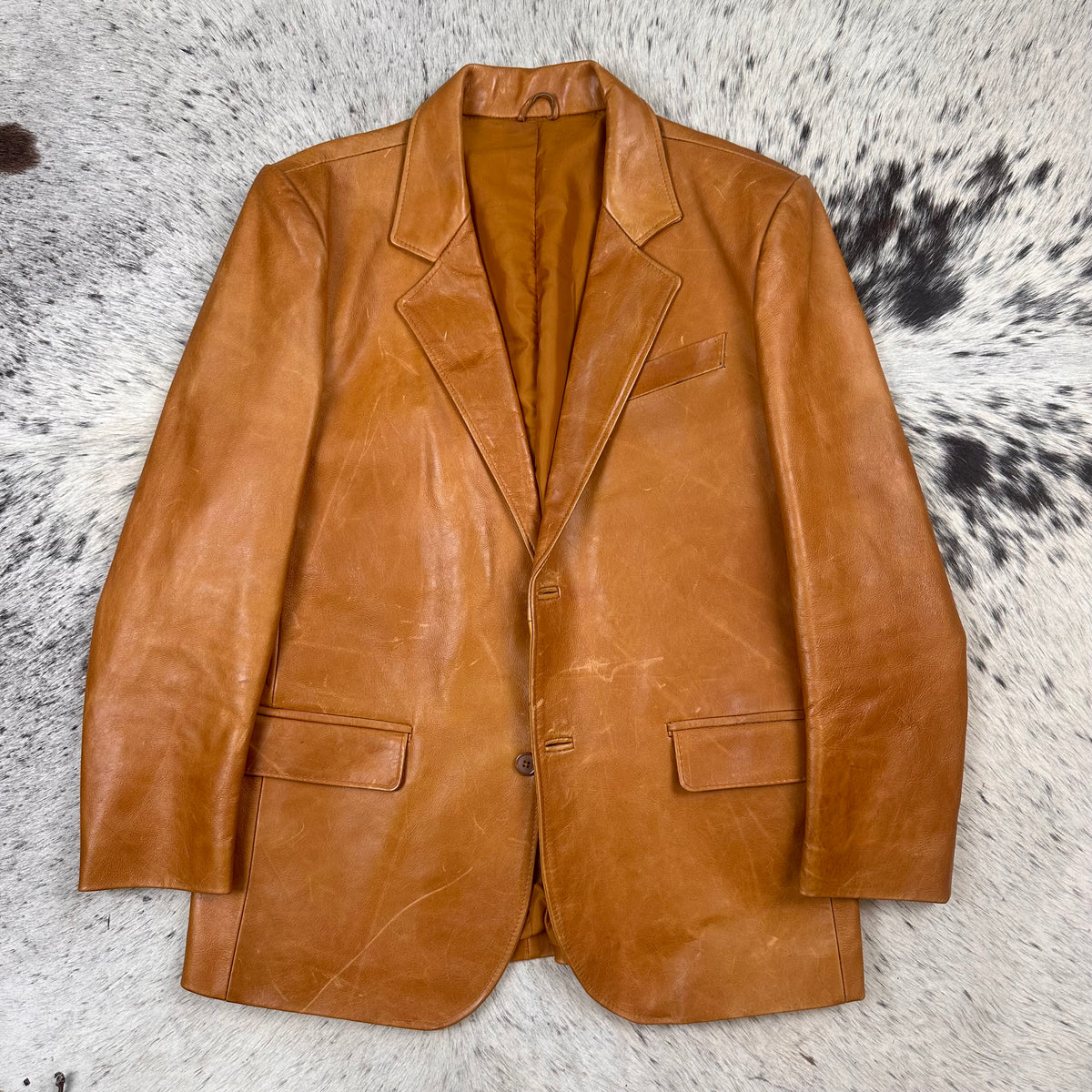 Brown steerhide western sport coat jacket Large approx 40
