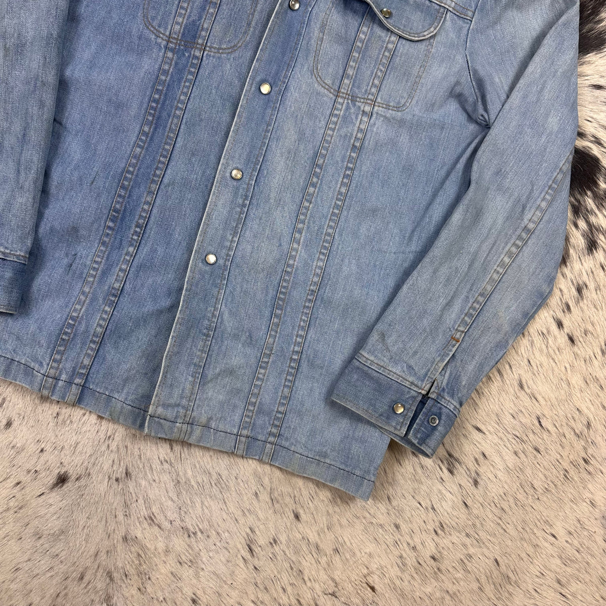 70s Sears denim short bleached Medium