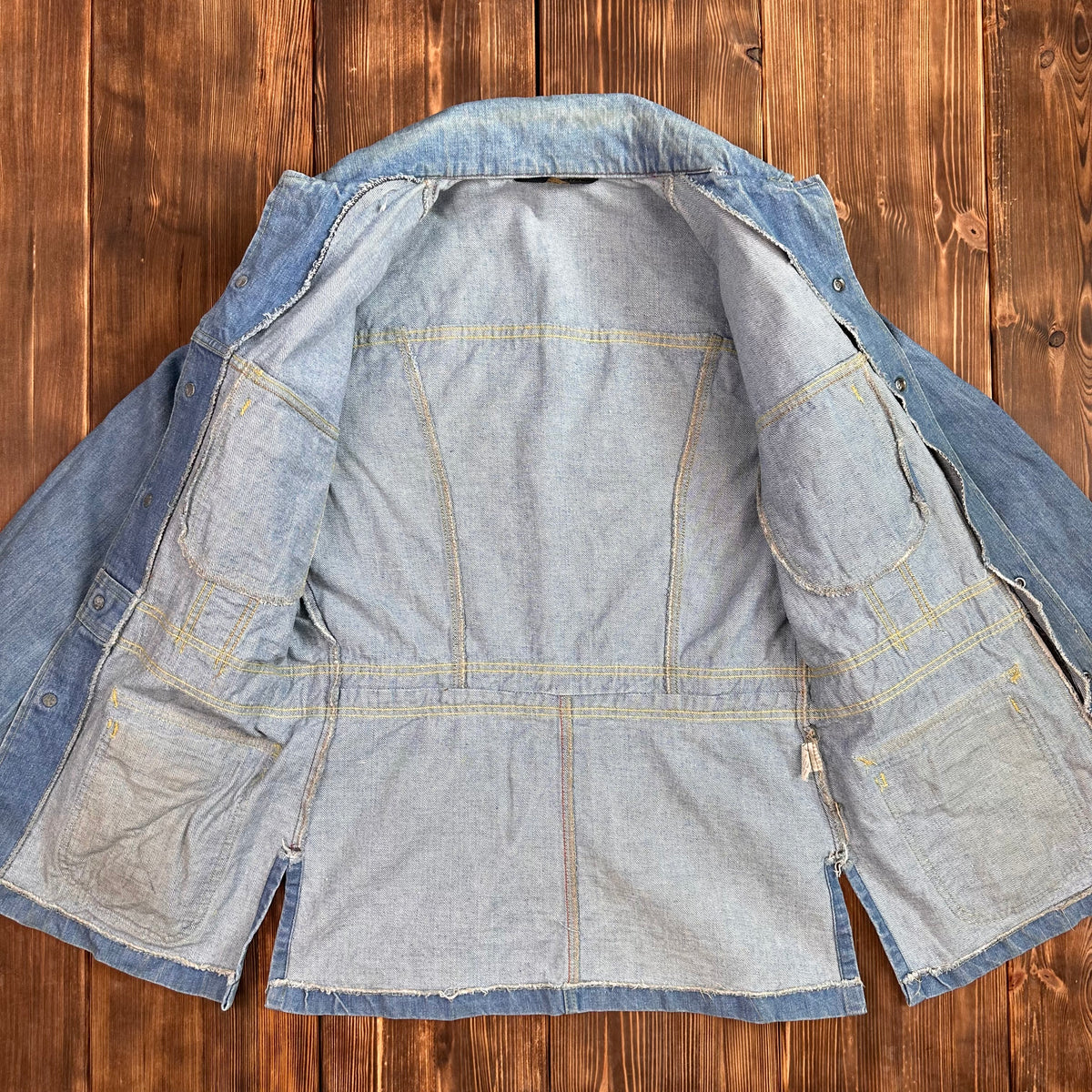 70s Lee safari denim coat jacket fits modern small