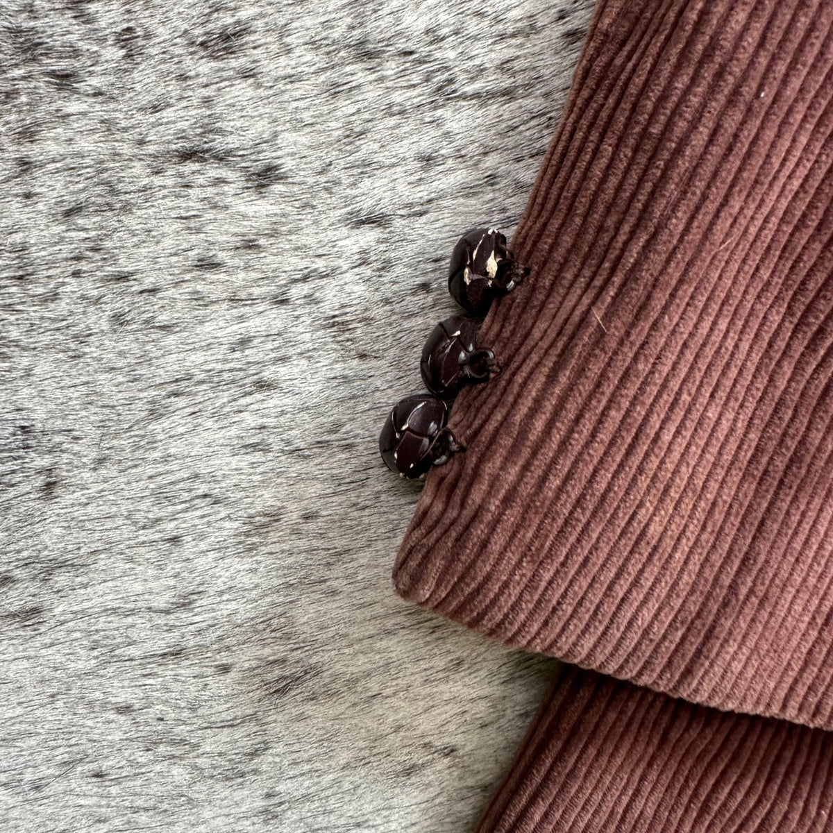 Western style brown corduroy sport coat with point yokes approx 42R by The Corral