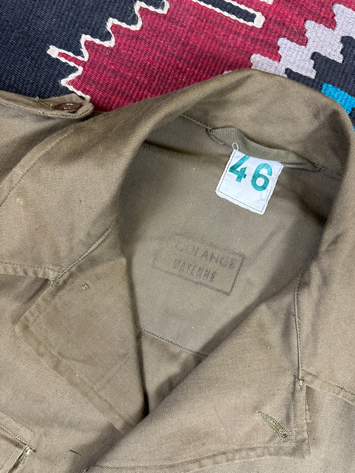 French army M47 HBT tan brown field coat Large 22