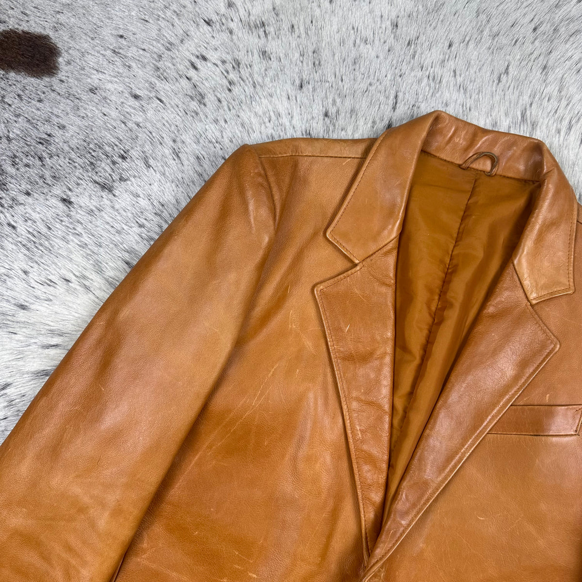 Brown steerhide western sport coat jacket Large approx 40