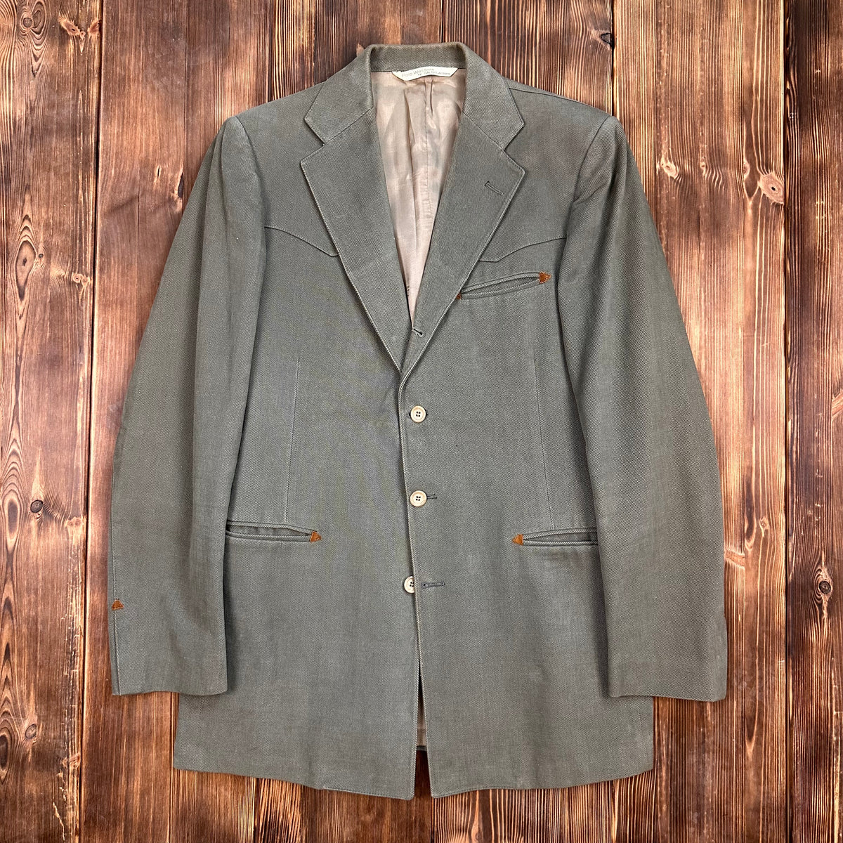 Vintage Polo Western by Ralph Lauren cotton twill sport coat tagged 40R