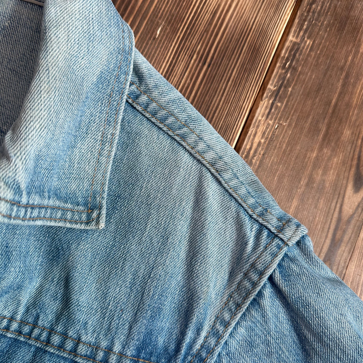 ELY type 2 style pleated front selvedge denim jacket medium approx 40/42