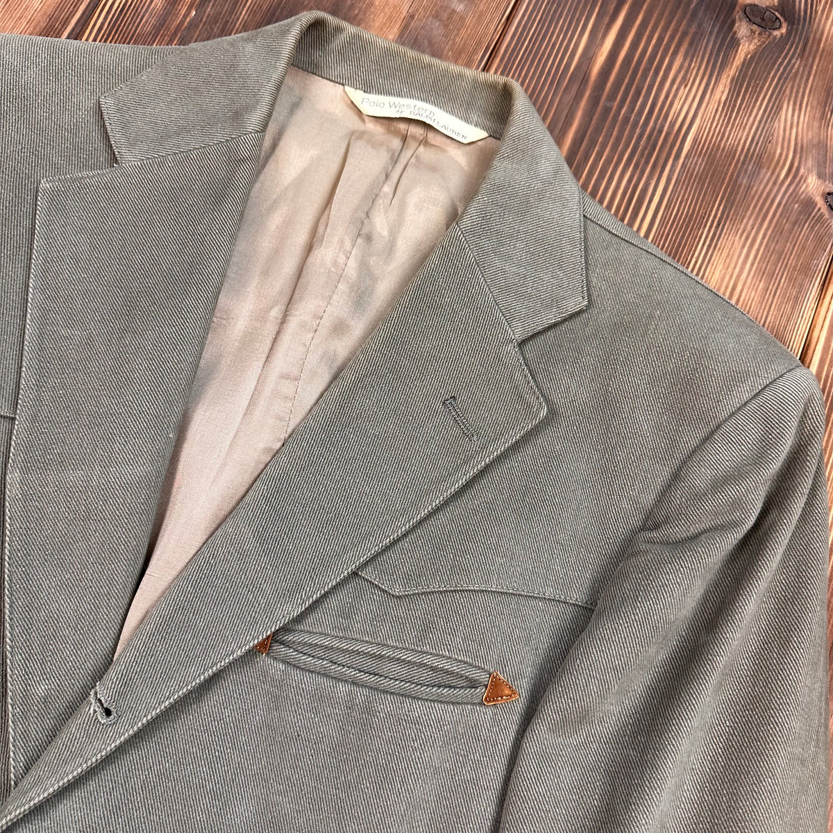 Vintage Polo Western by Ralph Lauren cotton twill sport coat tagged 40R