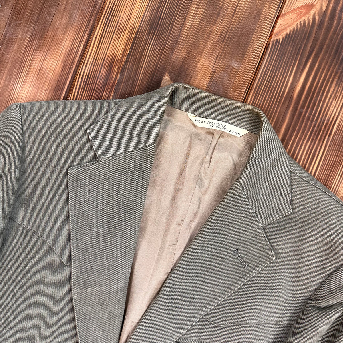 Vintage Polo Western by Ralph Lauren cotton twill sport coat tagged 40R
