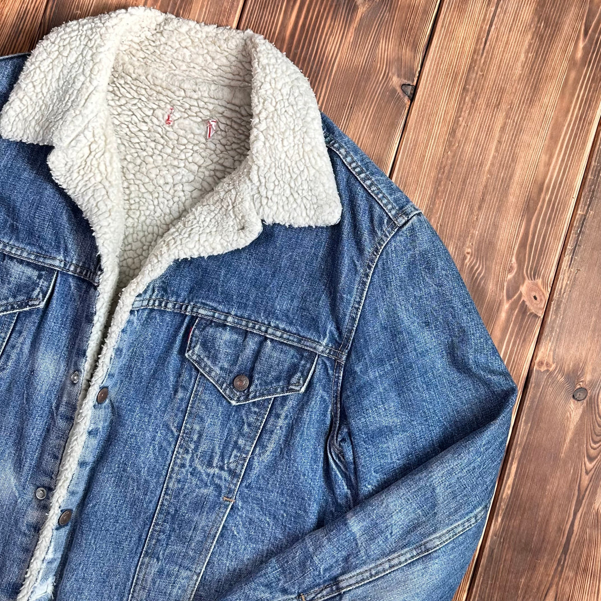 Levi’s sherpa pile coat size 42 fits large late 70/80s