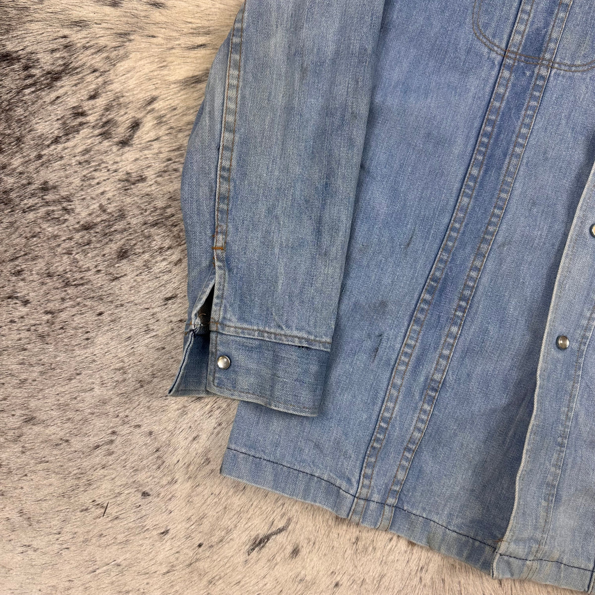 70s Sears denim short bleached Medium