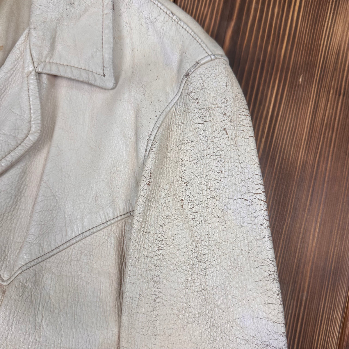 60s white deerskin leather western short coat jacket by Mid Western Sport Togs size 40 fits Medium Long