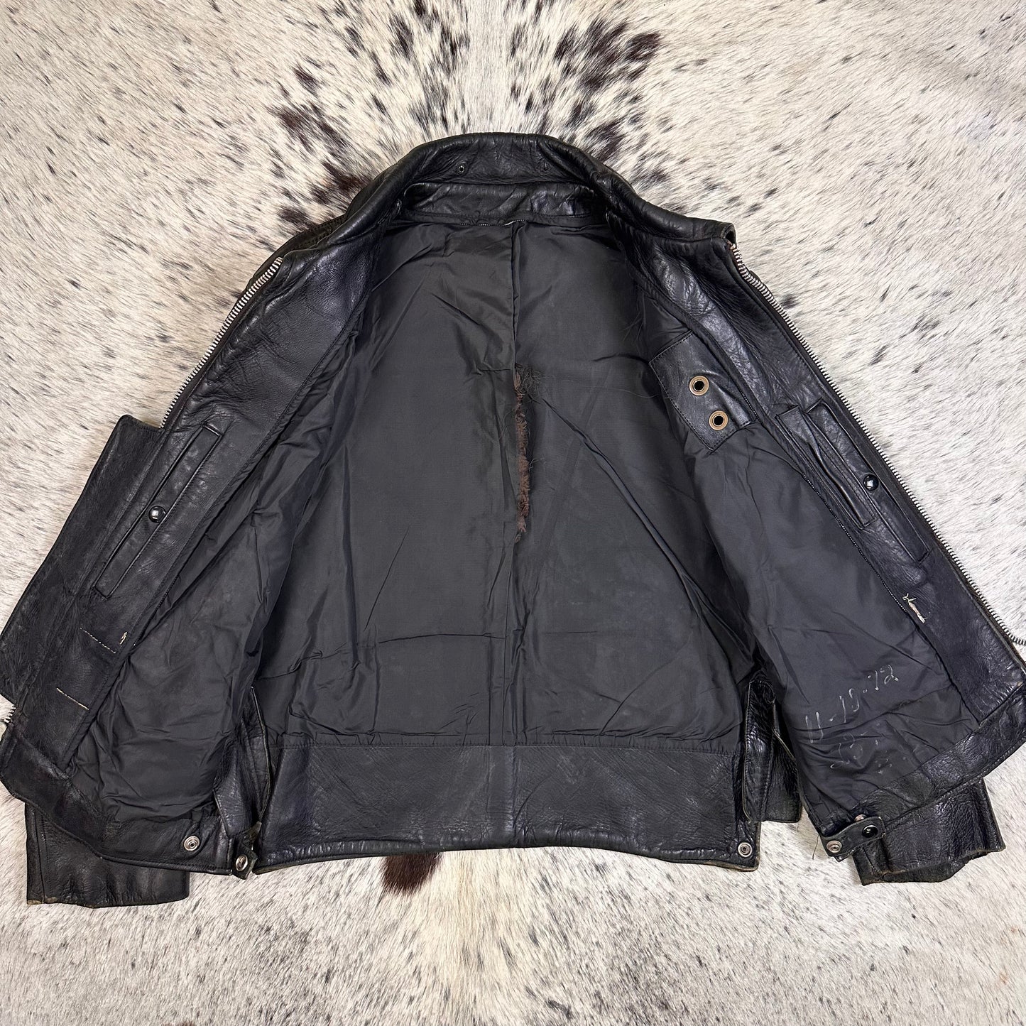 1970s NYPD Horsehide Leather jacket Fits Medium
