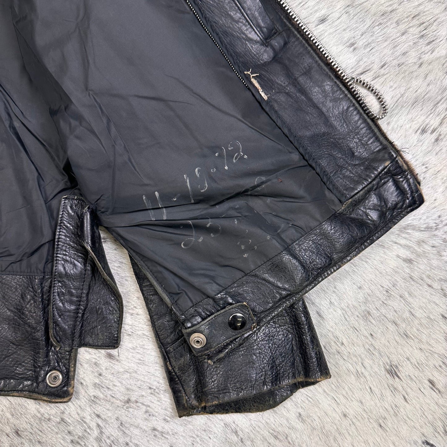 1970s NYPD Horsehide Leather jacket Fits Medium