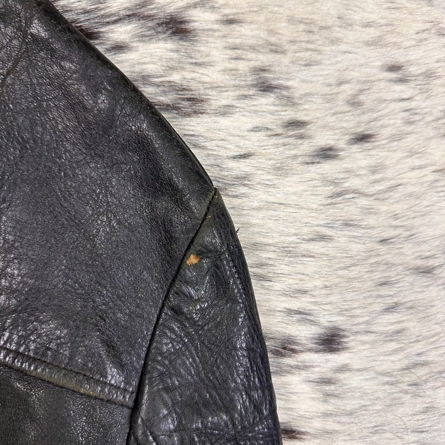 1970s NYPD Horsehide Leather jacket Fits Medium