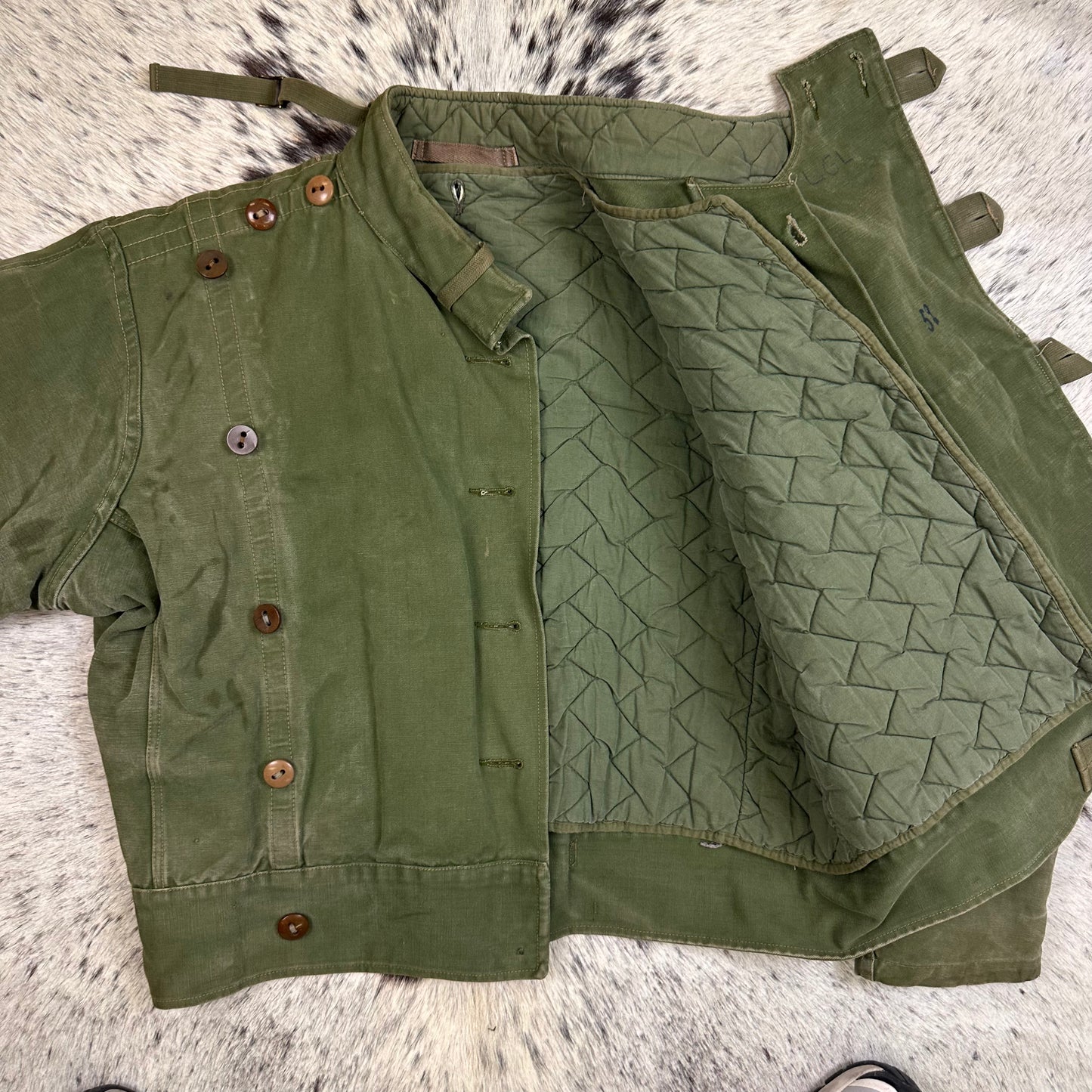 Swedish Green Dispatch motorcycle / tanker jacket modern Large / XL