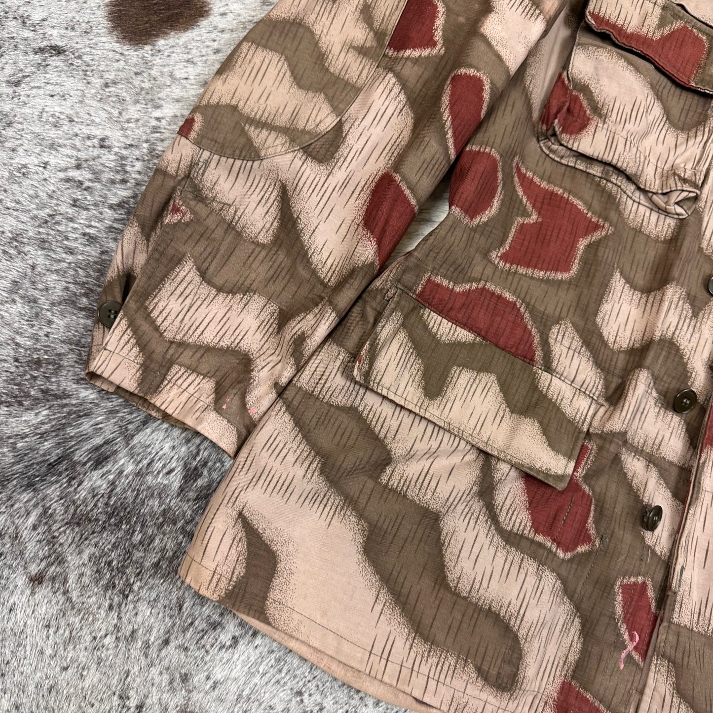West German BGS Border Gaurd Bundesgrenzschutz Sumpfmuster camo jacket tagged 50 modern large 1971
