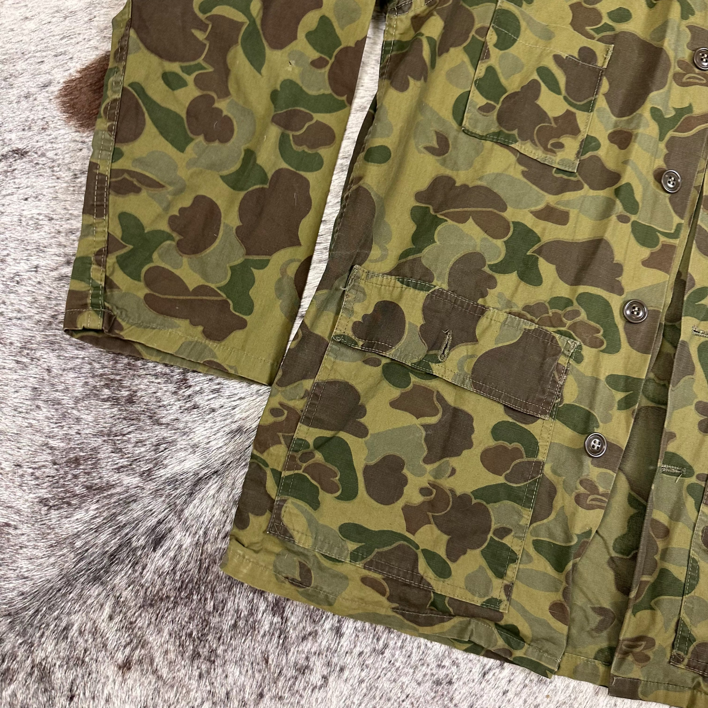 Vintage Kamo duck hunter frog skin camo shirt size small