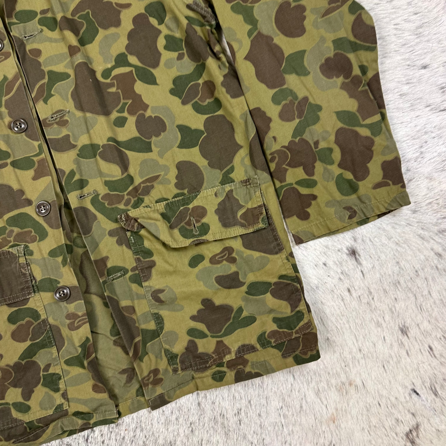 Vintage Kamo duck hunter frog skin camo shirt size small