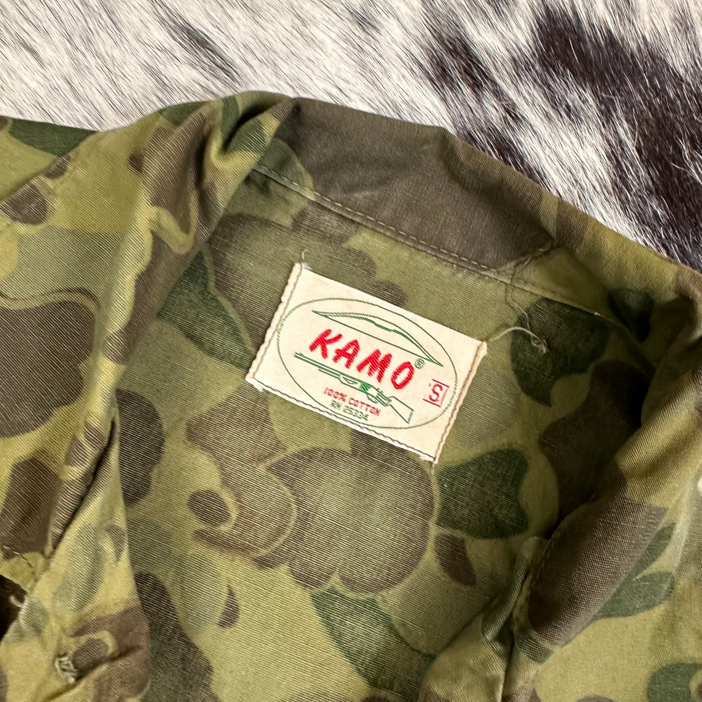 Vintage Kamo duck hunter frog skin camo shirt size small