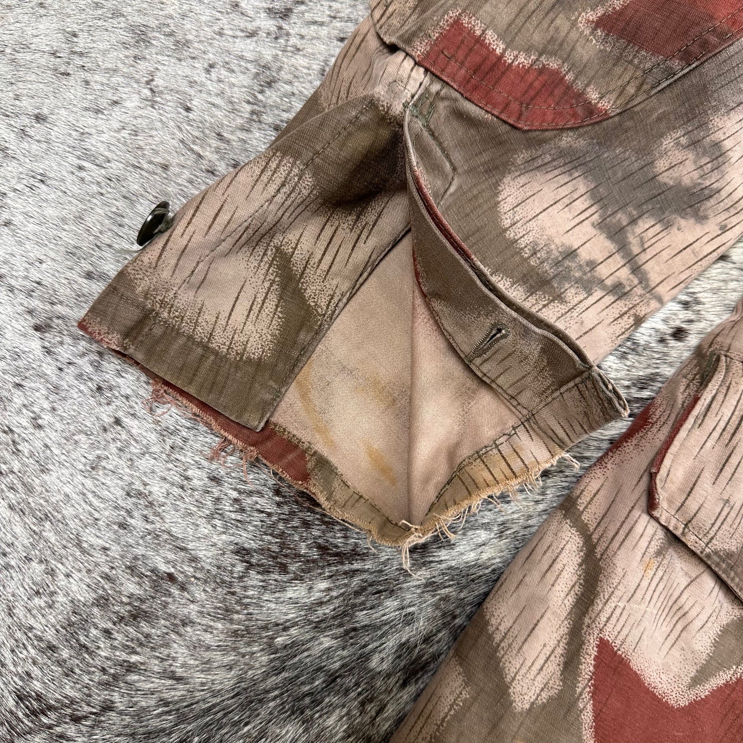 West German BGS Border Gaurd Bundesgrenzschutz Sumpfmuster camo jacket tagged 46 modern medium 1971