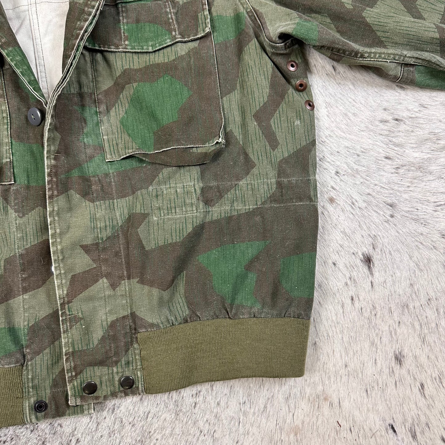 Vintage Miltec splinter camo hooded bomber style jacket medium