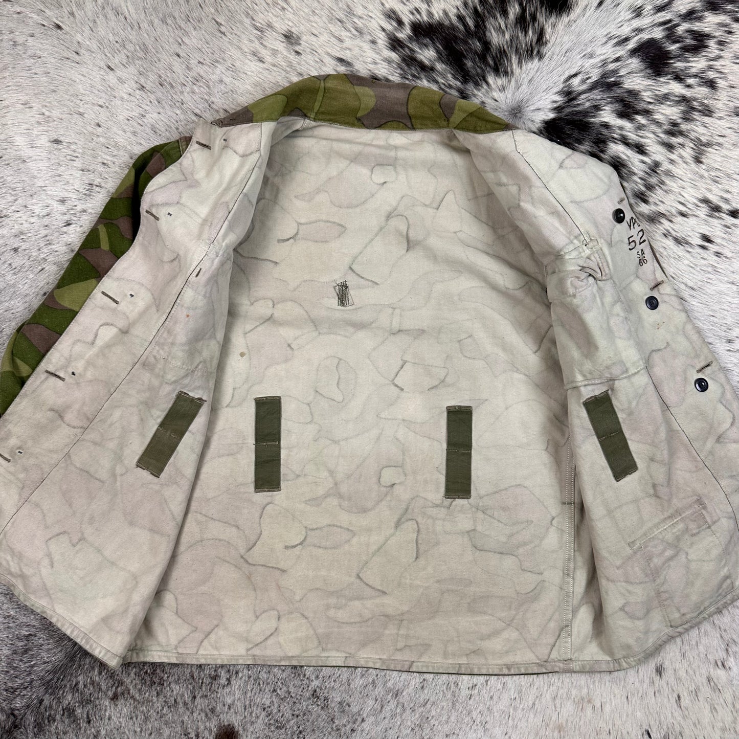 1966 Finnish M62 clown camo jacket tahhed 52 fits medium