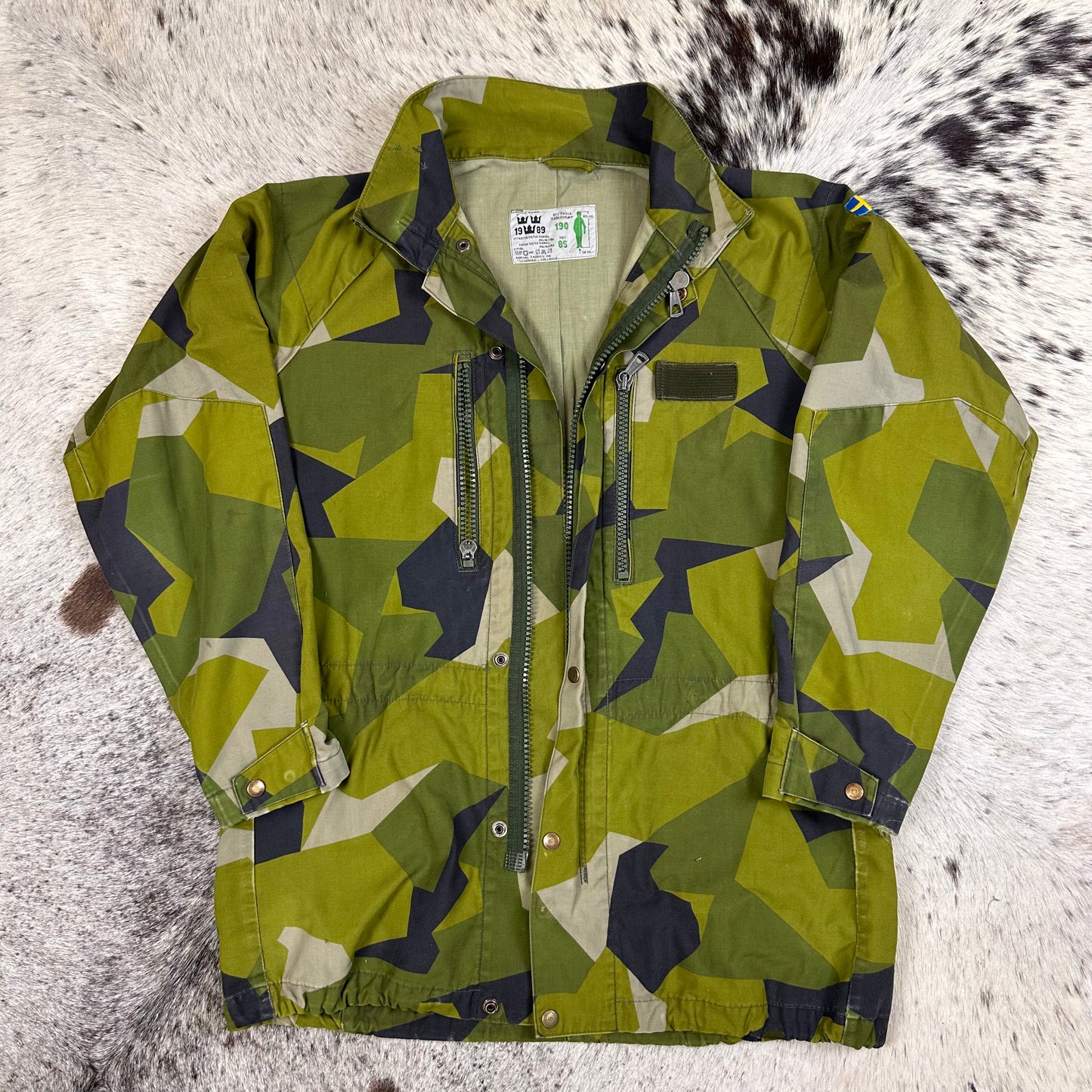 1989 Swedish splinter camo jacket 190 / 85 fits medium long