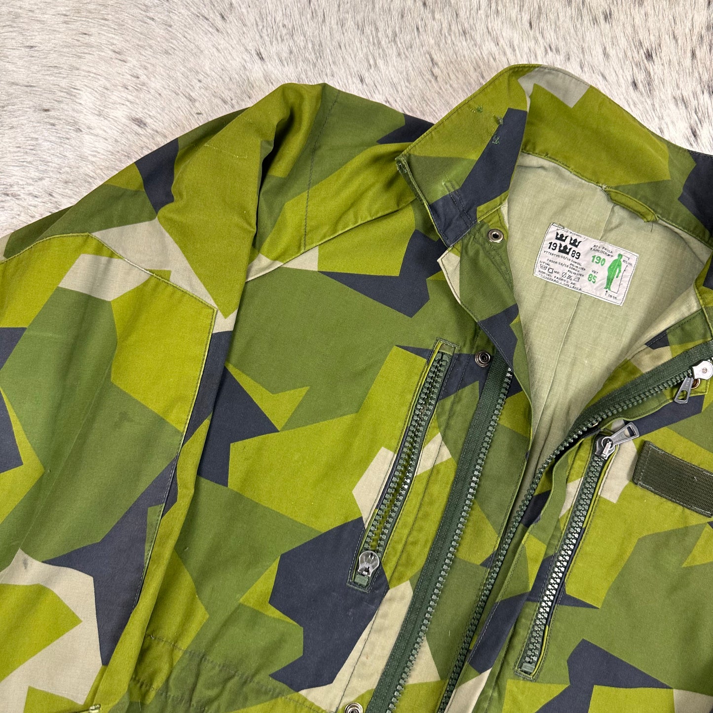 1989 Swedish splinter camo jacket 190 / 85 fits medium long
