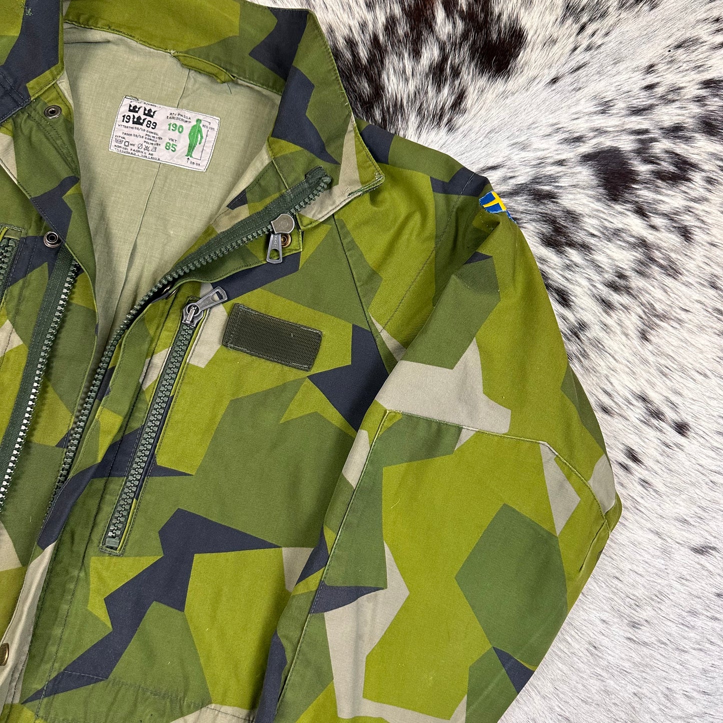 1989 Swedish splinter camo jacket 190 / 85 fits medium long